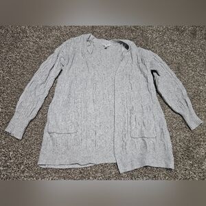 Medium Gray Cable Knit Women's Sweater